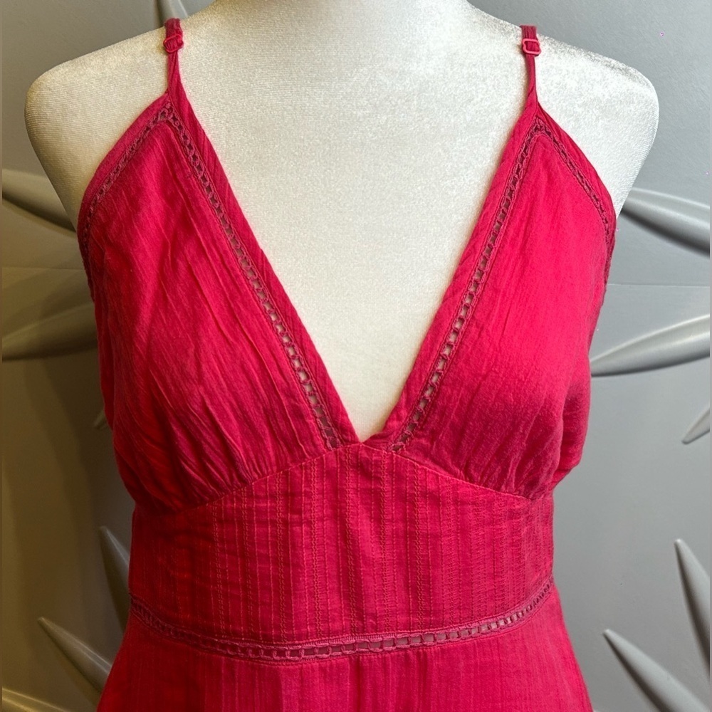 Lovers+Friends SZ S pink mini dress w/v-neck & adjustable straps, bust 36” - Picture 5 of 7